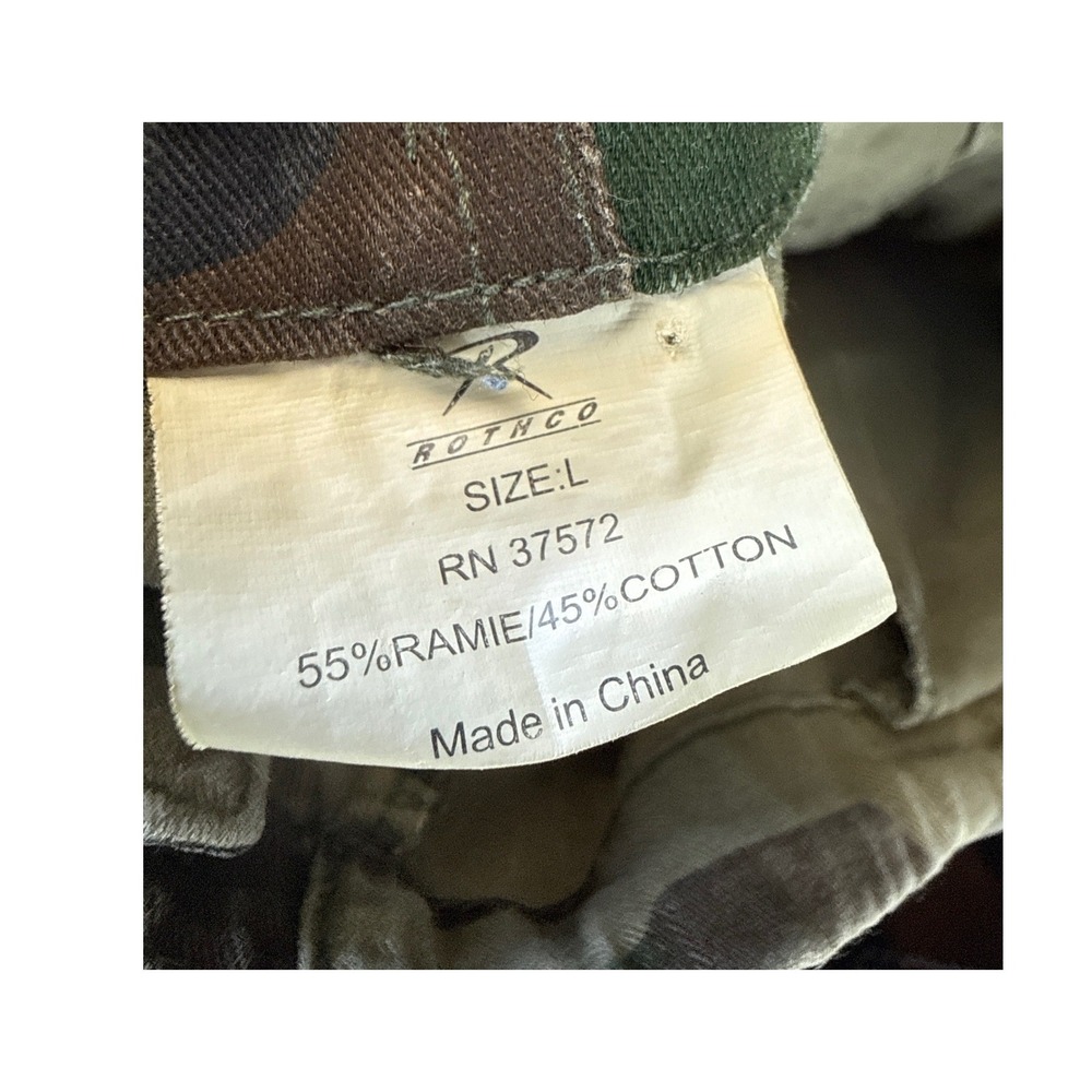 Rothco Cargo Pants Men Large Camo Woodland Ramie Cotton Tactical Hunting Fishing - Picture 4 of 12